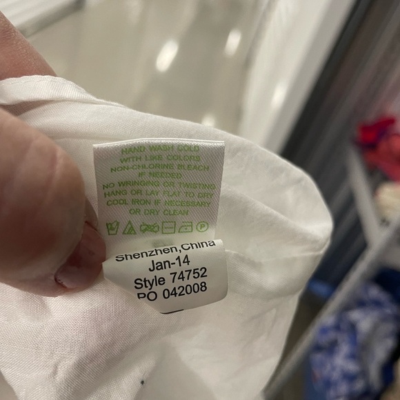 Lilly Pulitzer Richelle Tie Back Strapless mini Dress Sz 8 blue floral - Picture 11 of 11